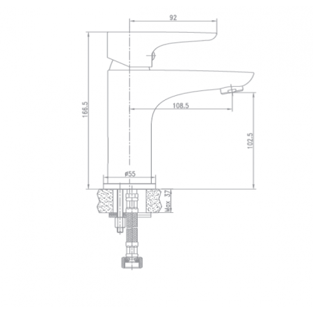 Смеситель для раковины Landberg LB-90723 Хром 