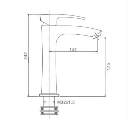 Смеситель для накладной раковины Gappo Jacob G1007-78 белый / хром 