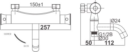 Термостат D&K Bayern Potsdam DA2113201 для ванны с душем 