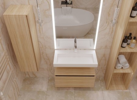 Раковина Boheme Armadi Art Flat 80 859-080 Белая 