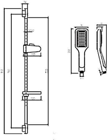 Стойка для душа ViEiR VR041 Хром 