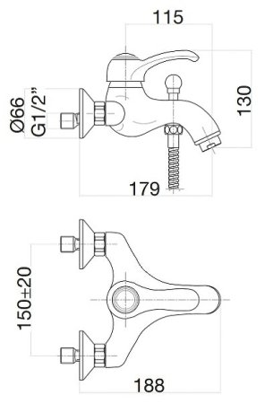 Смеситель для ванны Fiore Jafar 47OO5101 Золото 