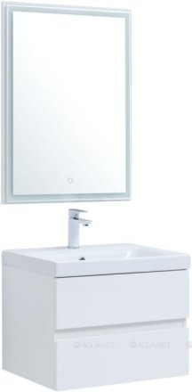 Мебель для ванной Aquanet Беркли 60 белый глянец (2 ящика) 