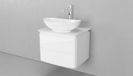 Тумба с раковиной подвесная VELVEX Luna 60 белая 