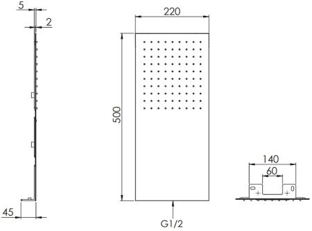 Верхний душ Remer 350UFX Хром 
