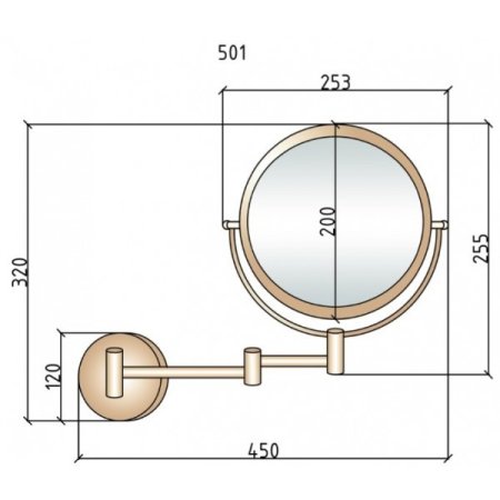 Зеркало настенное с подсветкой  Boheme Medici 501 Бронза 