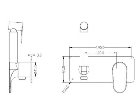 Гигиенический душ Boheme Spectre 457-MW белый 
