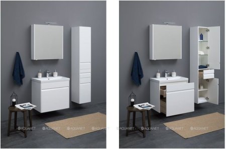 Шкаф-пенал для ванной Aquanet Палермо 35 белый 