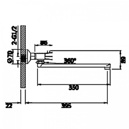Cмеситель для ванны ViEiR V150142 Хром 