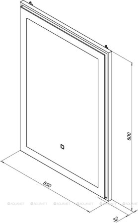 Зеркало Aquanet Монро 55x80 LED Бежевый 