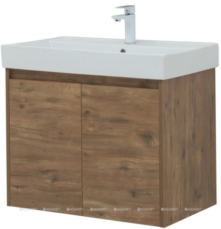 Тумба с раковиной Aquanet Nova Lite 75 дуб рустикальный (2 дверцы) 