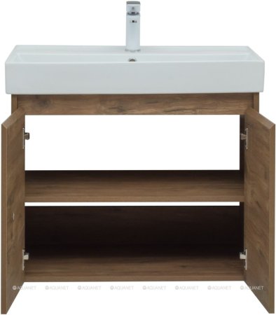 Тумба с раковиной Aquanet Nova Lite 75 дуб рустикальный (2 дверцы) 