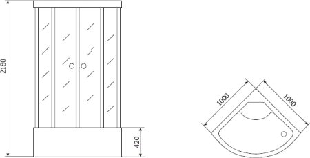 Душевая кабина Timo Eco TE-0700 