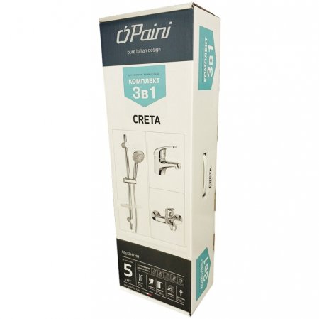 Комплект смесителей Paini Creta 42CRKIT3 Хром 