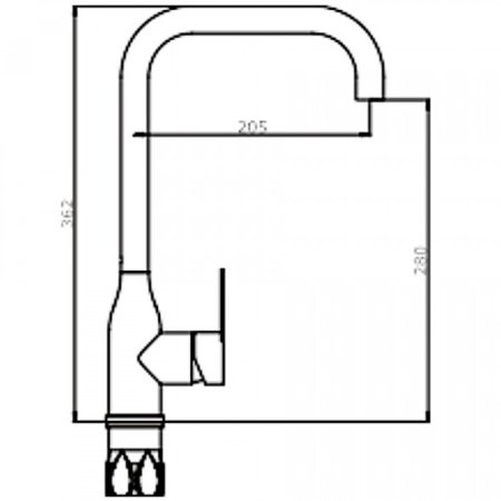 Cмеситель для кухни ViEiR V15030-B Светло-бежевый 