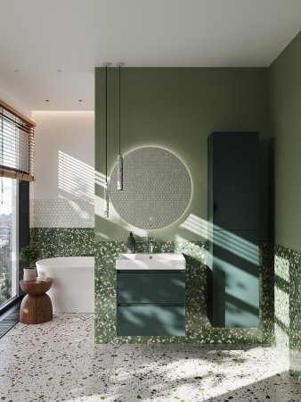 Тумба под раковину Roca Ona 60 A857613513 подвесная Зеленая матовая 