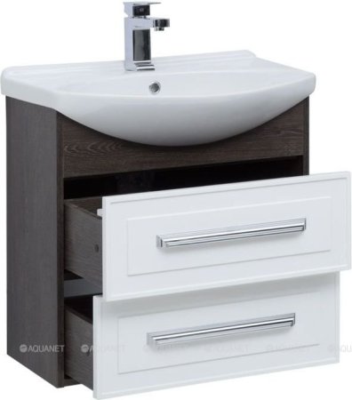 Тумба с раковиной Aquanet Остин 65 дуб кантербери/белый 