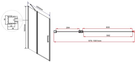 Душевая дверь Vincea Orta 100 VPP-1O100CL профиль Хром стекло прозрачное 
