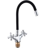 Смеситель для кухни с гибким изливом ViEiR V210122-C Хром/Черный