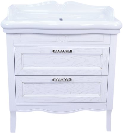 Тумба с раковиной Azario Carolina 90/2 CS00069427 Белая с золотой патиной 
