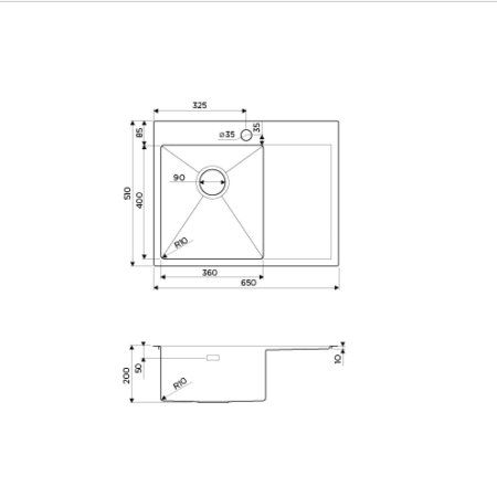 Мойка кухонная Omoikiri Akisame 65-IN-L нержавеющая сталь 