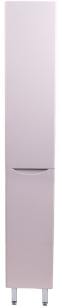 Шкаф пенал Style Line Бергамо 30 L СС-00002326 с бельевой корзиной Белый антискрейтч 