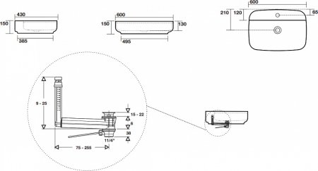 Раковина Kerasan Tribeca 514001 60 см 