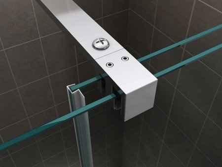 Душевая перегородка Abber Komfort 120 AG09120 профиль Хром стекло прозрачное 