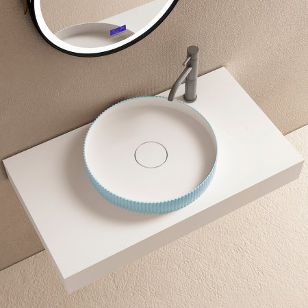 Раковина-чаша Abber Stein 40 AS2604Blau Голубая 