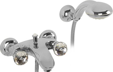 Смеситель Migliore Korona Swarovski ML.KRN-4702 Cr для ванны с душем 