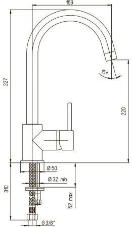 Смеситель для кухни Paini Cox 78CR572 Хром Белый 