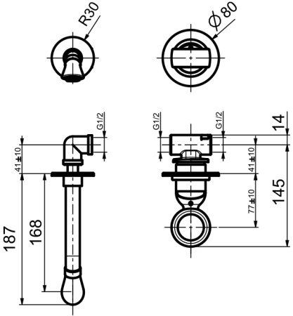 Смеситель для раковины Webert Opera OA830606065, бронза 