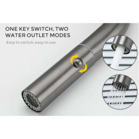 Смеситель для кухонной мойки Gappo G4398-41 оружейная сталь 