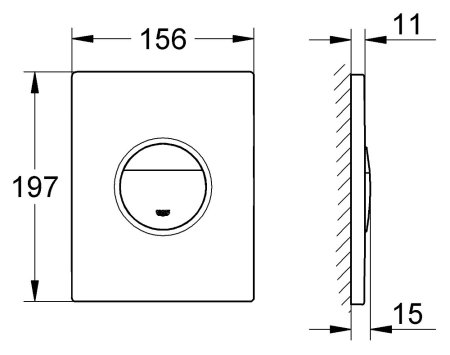 Кнопка смыва Grohe Nova Cosmopolitan 38765P00 матовый хром 