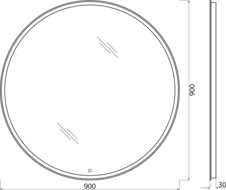 Зеркало BelBagno SPC-RNG-900-LED-TCH 
