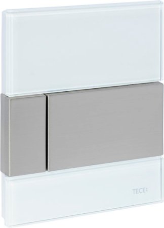 Кнопка смыва TECE Square Urinal 9242801 белое стекло, кнопка сатин 