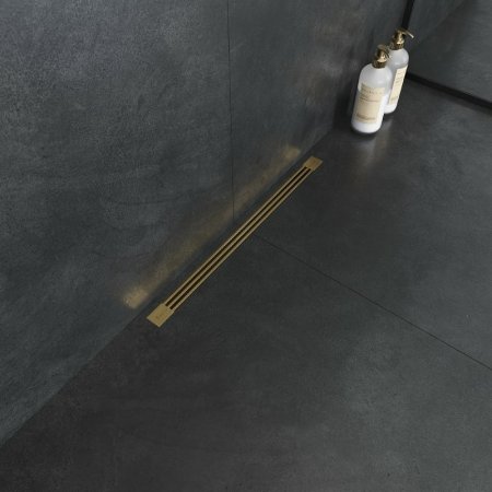 Душевой лоток Boheme B&T Infinity 80 981-80-G с решеткой Золото 