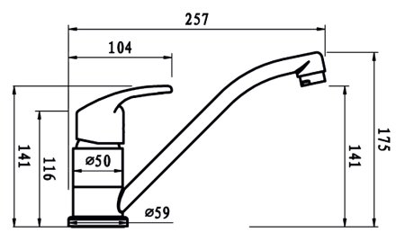 Смеситель Zorg Inox Swan-3 для кухонной мойки 