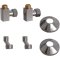 Комплект подключения для полотенцесушителя Point PN00012 3/4"х1/2" г/ш (квадрат), хром