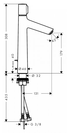 Смеситель Hansgrohe Talis Select S 72044000 для раковины 