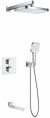 Душевая система с термостатом встраиваемая Rose R1595F, белый/хром 