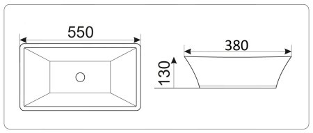 Раковина CeramaLux 9212 накладная 