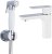 Смеситель для раковины Gappo G48 G1048-1 с гигиеническим душем Белый Хром 