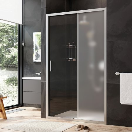 Душевая дверь AM.PM Gem 120 W90G-120-1-195MM профиль Хром матовый стекло матовое-прозрачное 