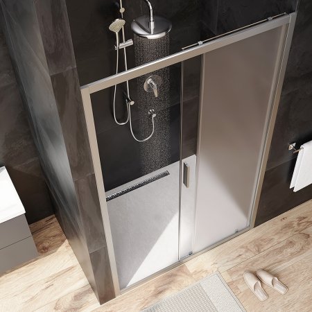 Душевая дверь AM.PM Gem 120 W90G-120-1-195MM профиль Хром матовый стекло матовое-прозрачное 