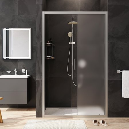 Душевая дверь AM.PM Gem 120 W90G-120-1-195MM профиль Хром матовый стекло матовое-прозрачное 