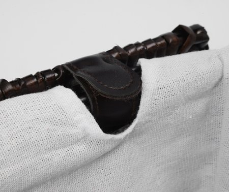 Корзина для белья WasserKRAFT Salm WB-270-M темно-коричневая, средняя, угловая 