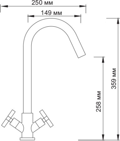 Смеситель для кухонной мойки WasserKRAFT Weser 7847 