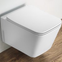 Унитаз CeramaLux 5170MW подвесной Белый матовый с сиденьем Микролифт Унитаз CeramaLux 5170MW подвесной Белый матовый с сиденьем Микролифт
