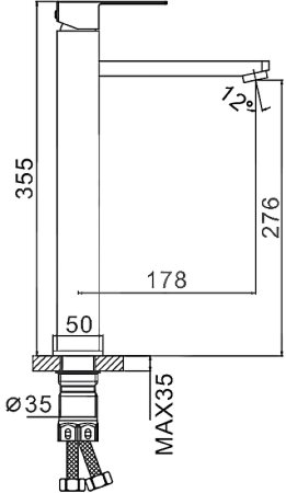 Смеситель для раковины Frap H802 F10802-2 Сатин 